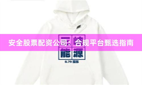 安全股票配资公司：合规平台甄选指南