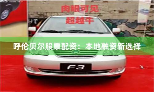 呼伦贝尔股票配资：本地融资新选择